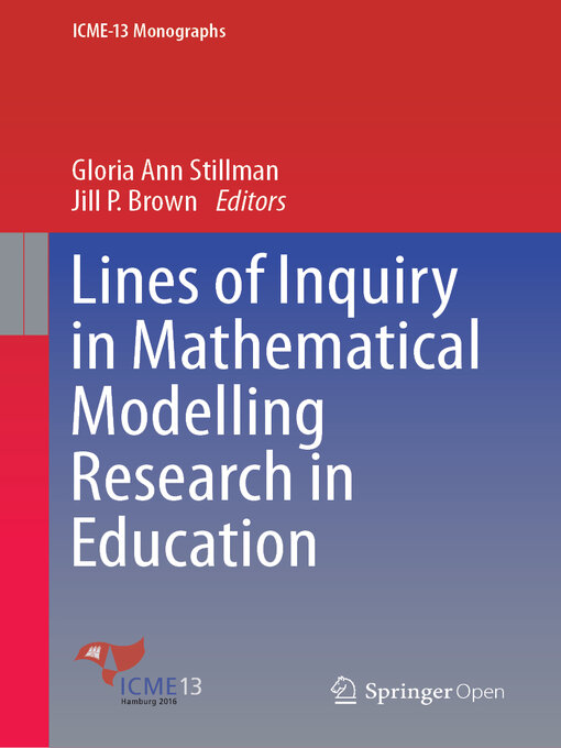 Title details for Lines of Inquiry in Mathematical Modelling Research in Education by Gloria Ann Stillman - Available